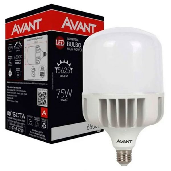 Lâmpada Led Bulbo 75w E27 6500k Alta Potência Avant